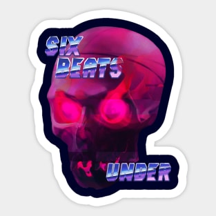 Retrowave skull Sticker